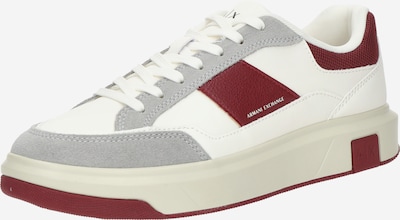 Sportbačiai be auliuko 'VENICE' iš ARMANI EXCHANGE, spalva – pilka / karmino raudona / balta, Prekių apžvalga