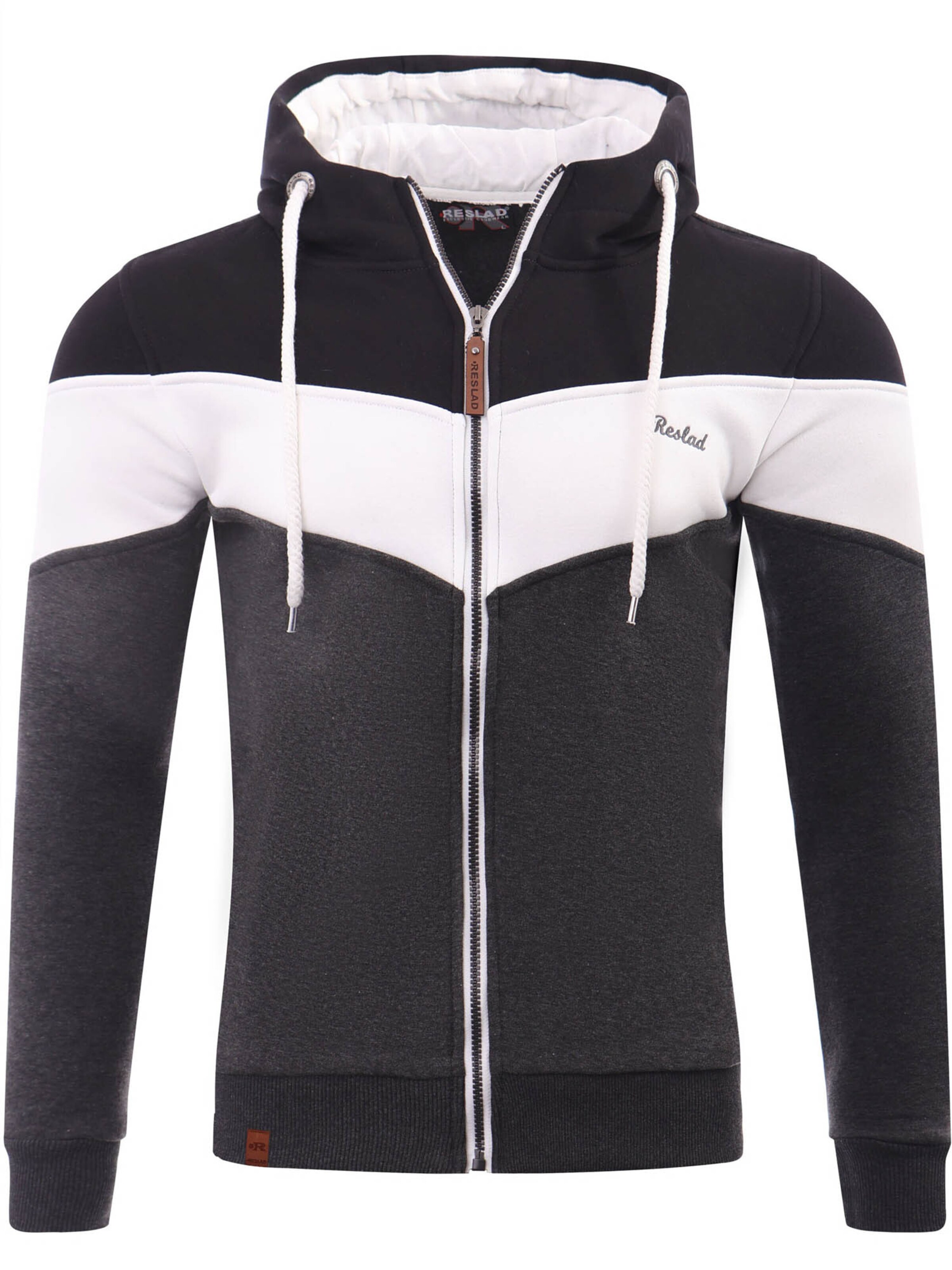 Reslad Sweatjacke 'RS1007' in Grau: Vorderseite