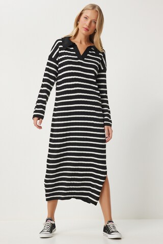 Happiness İstanbul Плетена рокля в черно: отпред