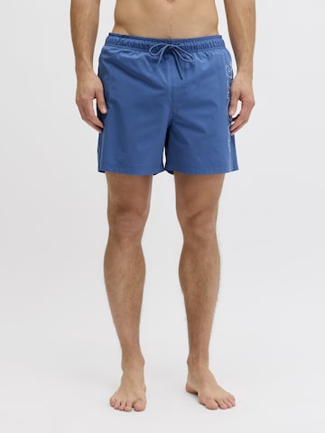 JACK & JONES Swimming shorts 'Jack & Jones Heren Zwemshort JPSTMAUI WAVE Logo Effen' in Blue