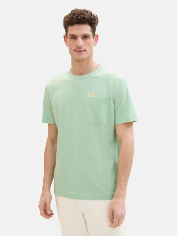 T-Shirt TOM TAILOR en vert : devant