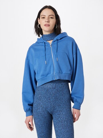 ESPRIT - Sudadera con cremallera en azul: frente