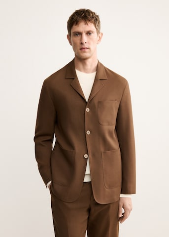 MANGO MAN Regular fit Suit Jacket 'Bergamo' in Brown: front