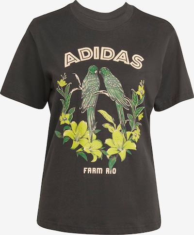 ADIDAS SPORTSWEAR Toiminnallinen paita 'Adidas X Farm' värissä kerma / keltainen / vihreä / musta, Tuotenäkymä