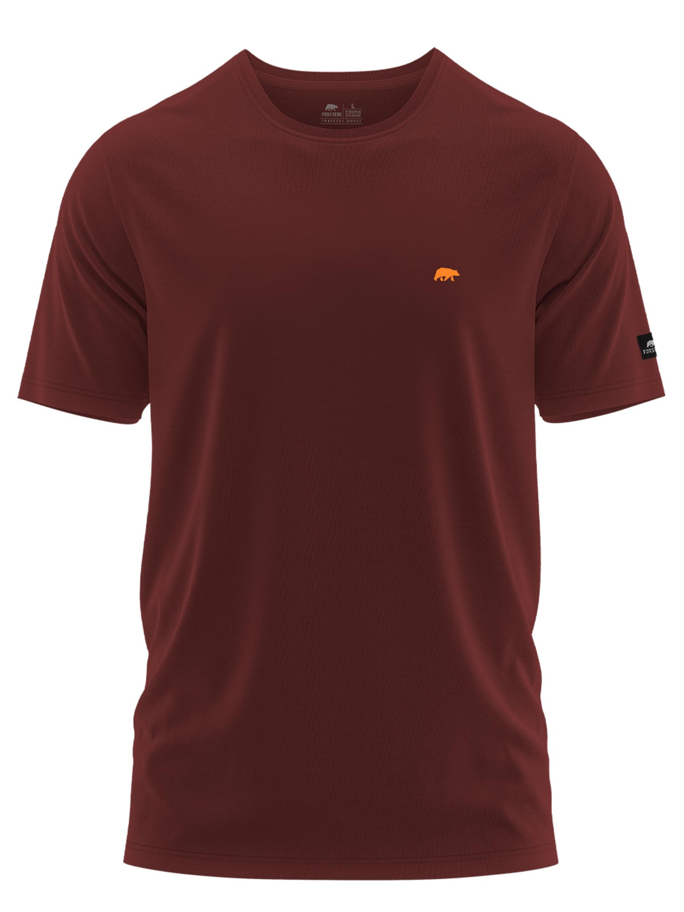 FORSBERG Shirt 'T-Shirt mit kleinem Gummi-Patch' in Red: front
