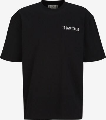 19V69 ITALIA Shirt ' Tamaro Wintersports ' in Black: front