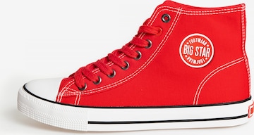 BIG STAR Sneakers hoog 'JJ174607' in Rood: voorkant