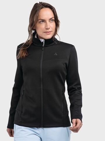 Schöffel Athletic fleece jacket 'Pine' in Black: front