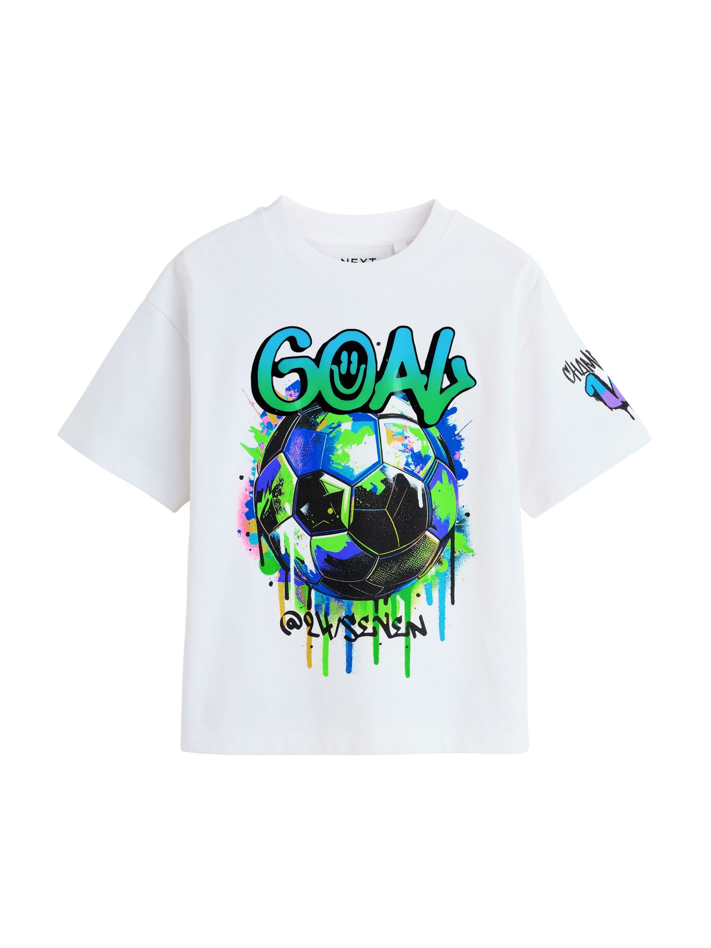 Tricou de la Next pe alb: față