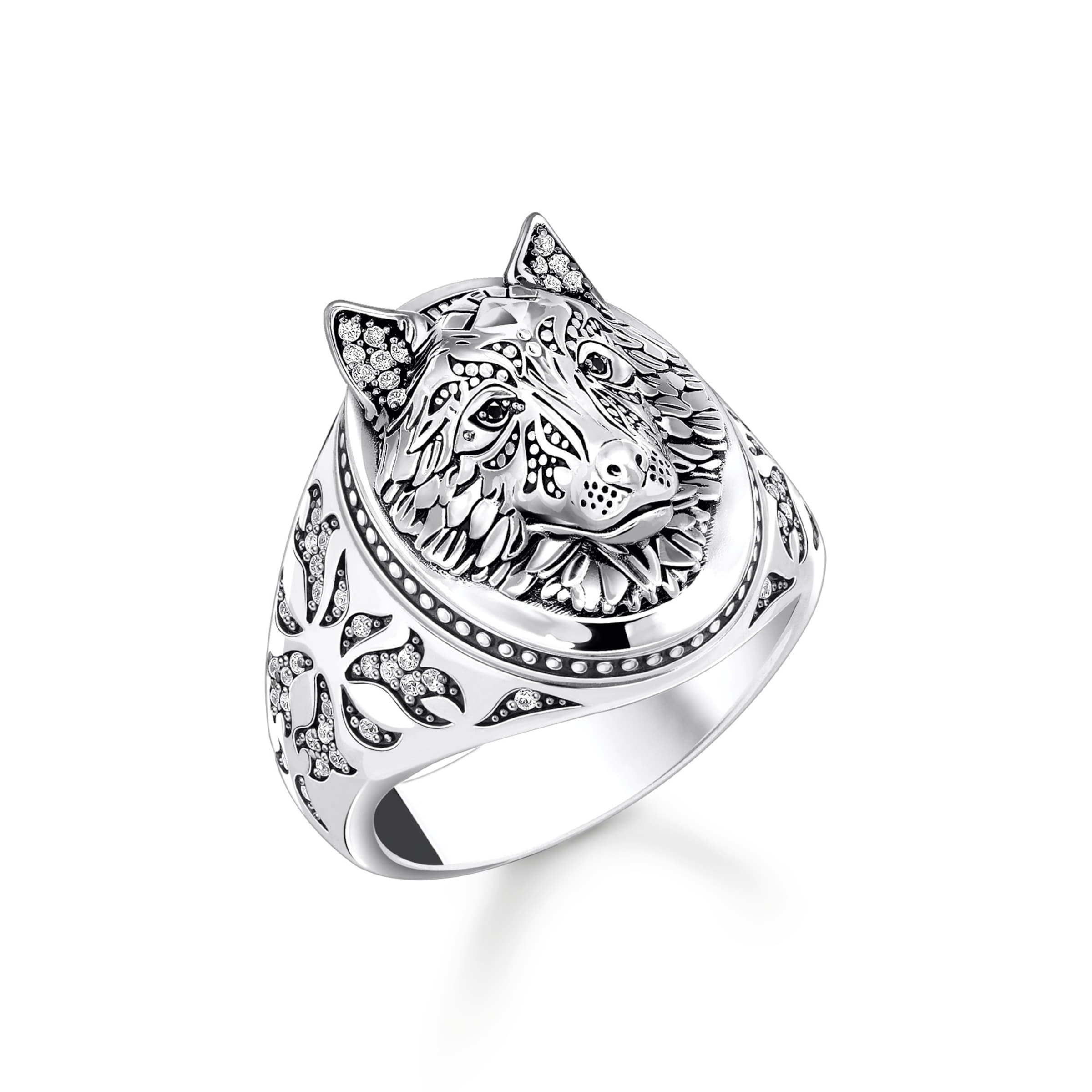 Thomas Sabo Ring 'Wolf' in Silver, Item view