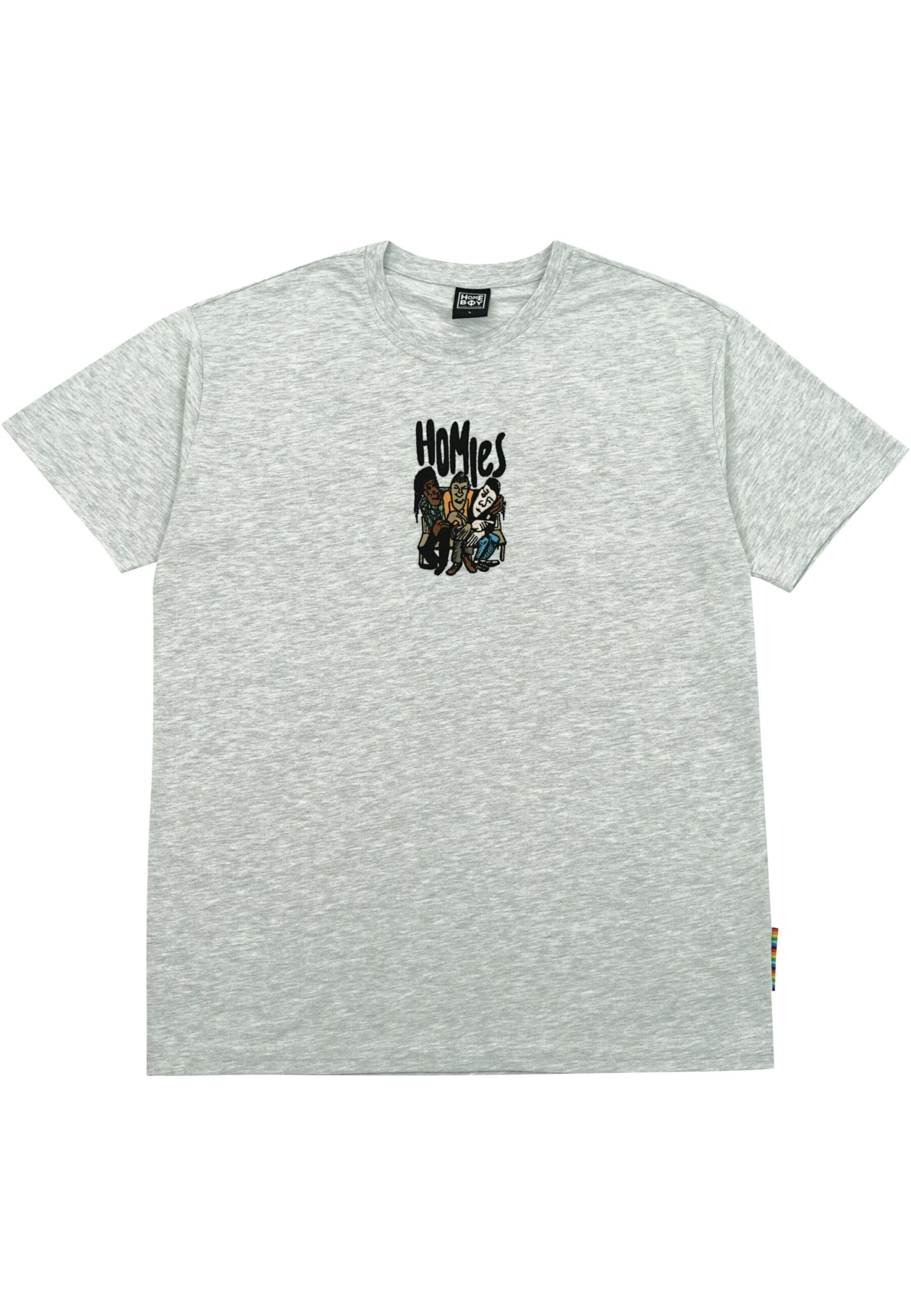 HOMEBOY Shirt in Blue / Mottled grey / Orange / Black, Item view