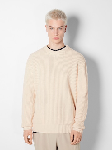 Bershka Pullover in Beige: predná strana