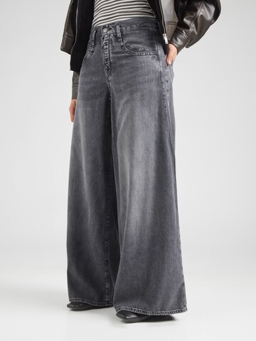 Herrlicher Wide Leg Farkut 'Shyra' värissä musta: etupuoli