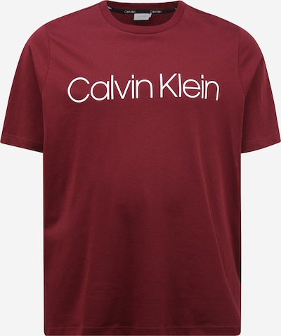Calvin Klein Big & Tall T-Shirt en lie de vin / blanc, Vue avec produit
