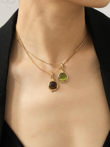 Cala Rose Ketting 'ORBIT' in Bruin: voorkant