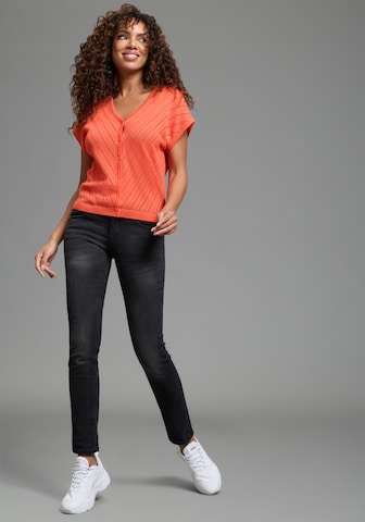 LAURA SCOTT Strickjacke in Orange