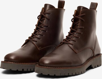 SELECTED HOMME Lace-Up Boots 'Ricky' in Brown