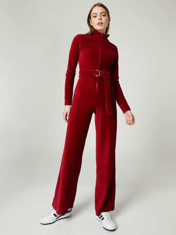 VIERVIER Jumpsuit 'Clara' i röd: framsida