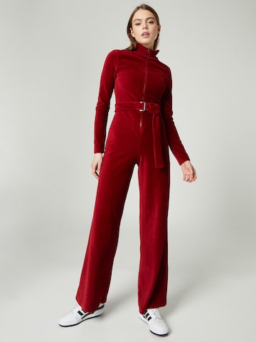 VIERVIER Jumpsuit 'Clara' i rød: forside