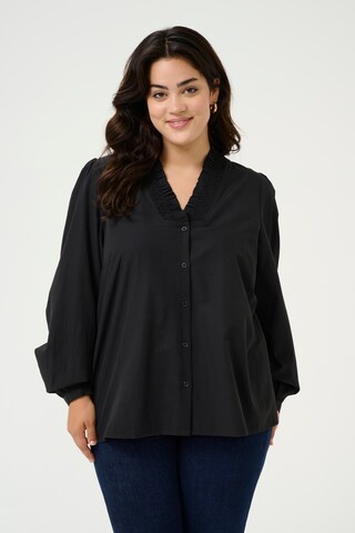 Camicia da donna 'KC Mai' di KAFFE CURVE in nero: frontale