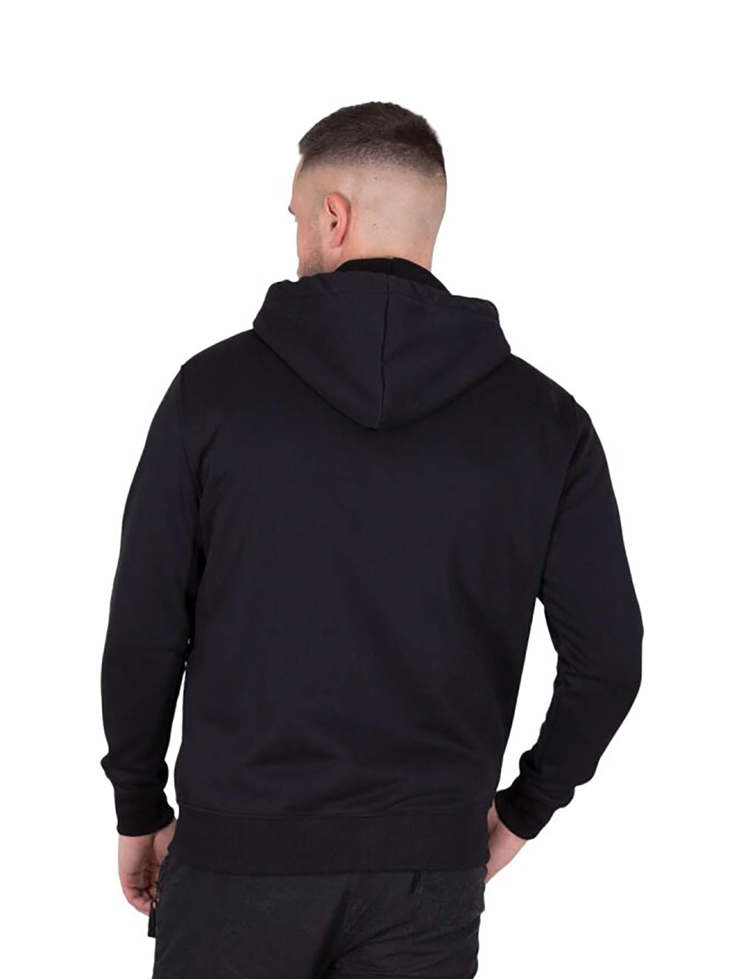 ALPHA INDUSTRIES Sweatshirt 'Basic Zip SL'‌‌‌‌‌‌‌ in Schwarz