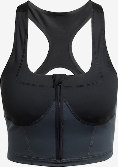 ADIDAS BY STELLA MCCARTNEY Top deportivo 'Two-Tone Zipped Crop' en negro, Vista del producto