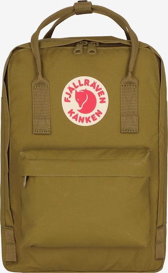 Fjällräven Rucksack 'Kanken' in creme / oliv / cranberry, Produktansicht