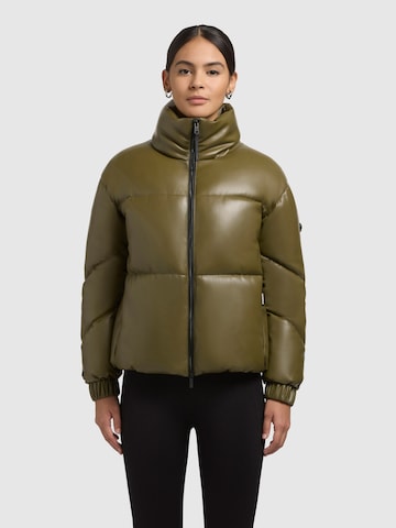 khujo Winter Jacket 'Khalia' in Green: front