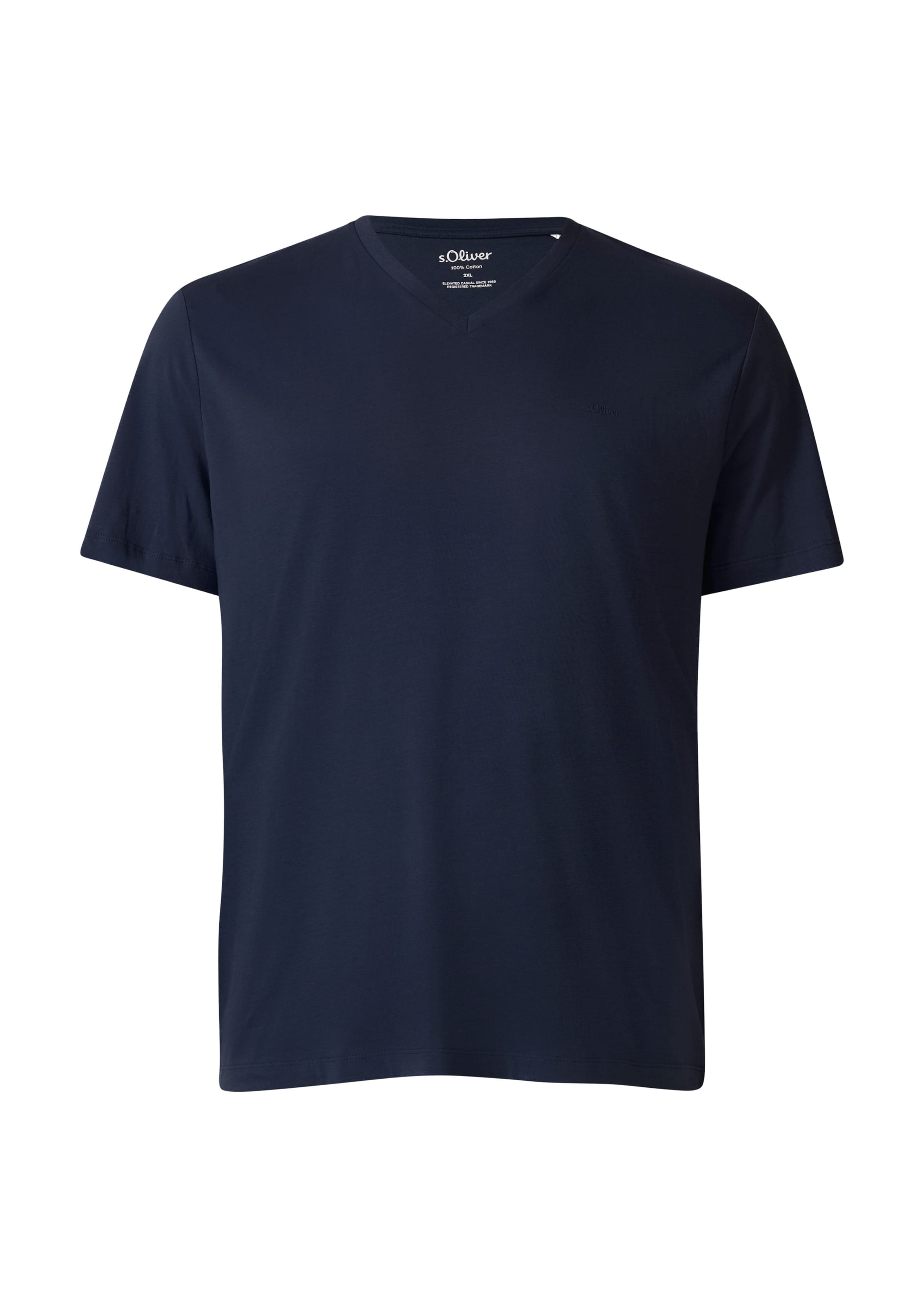 s.Oliver Men Big Sizes Shirt in Blue: front