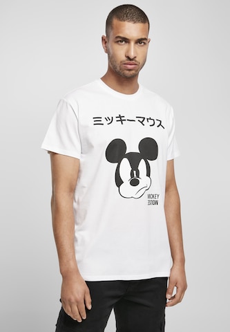 Mister Tee Shirt 'Mickey Japanese' in Wit: voorkant