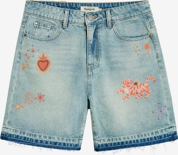 Regular Jeans de la Desigual pe albastru: față