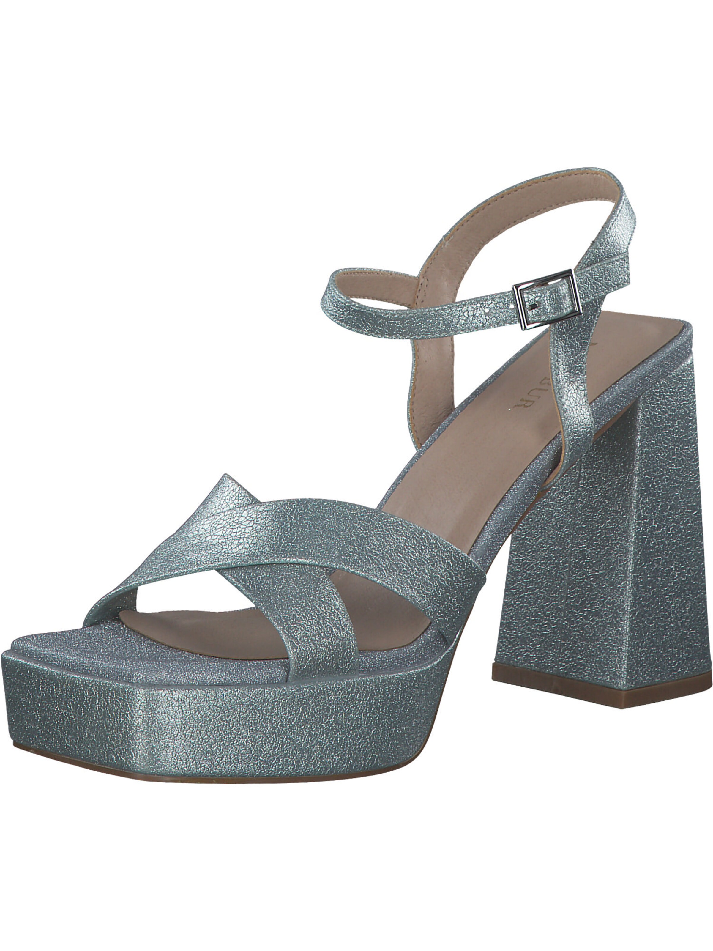 MENBUR Riemensandale in Silber: Vorderseite