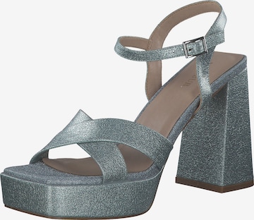 MENBUR Strap Sandals in Silver: front