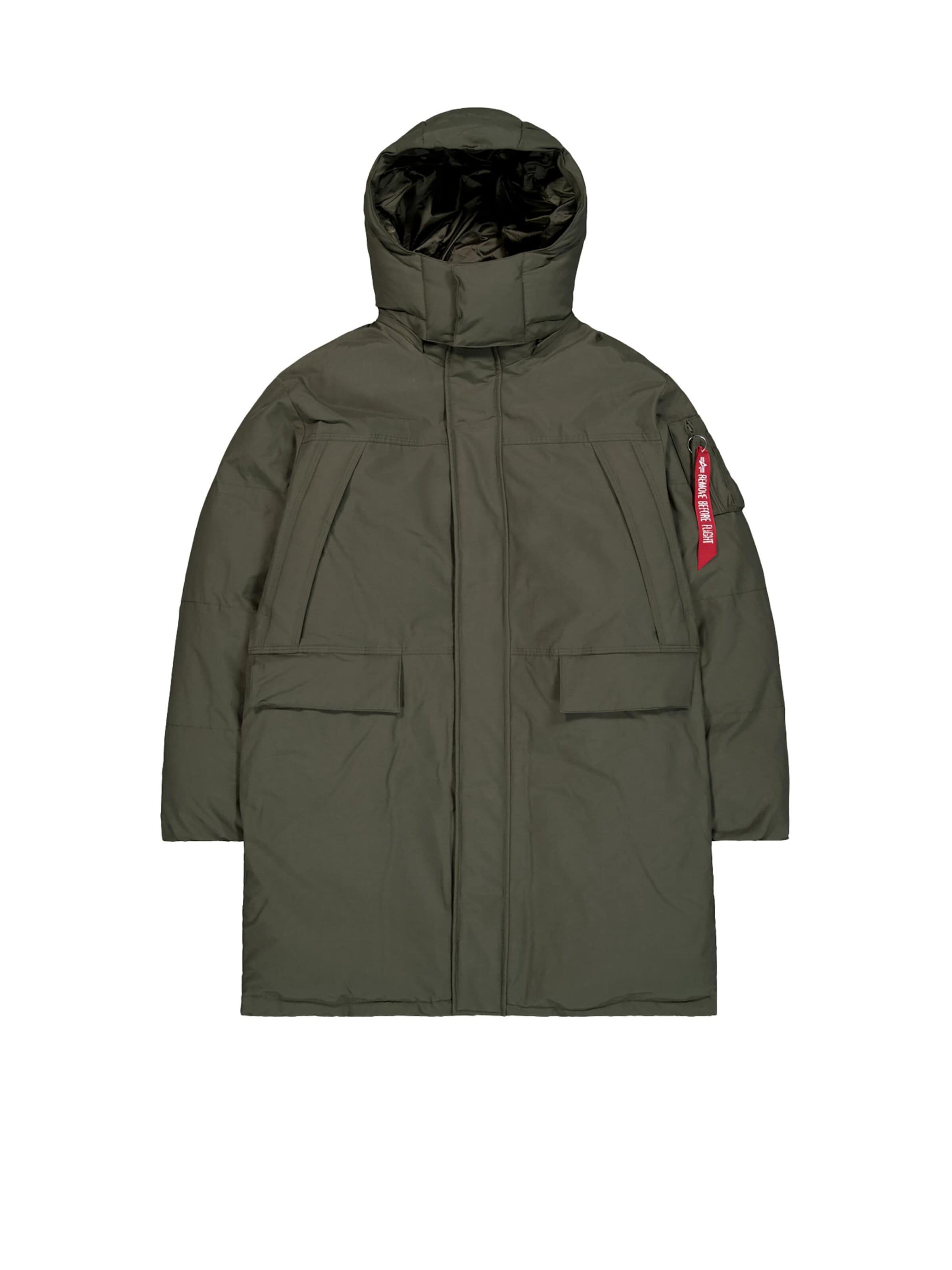 ALPHA INDUSTRIES Winterparka in Groen: voorkant