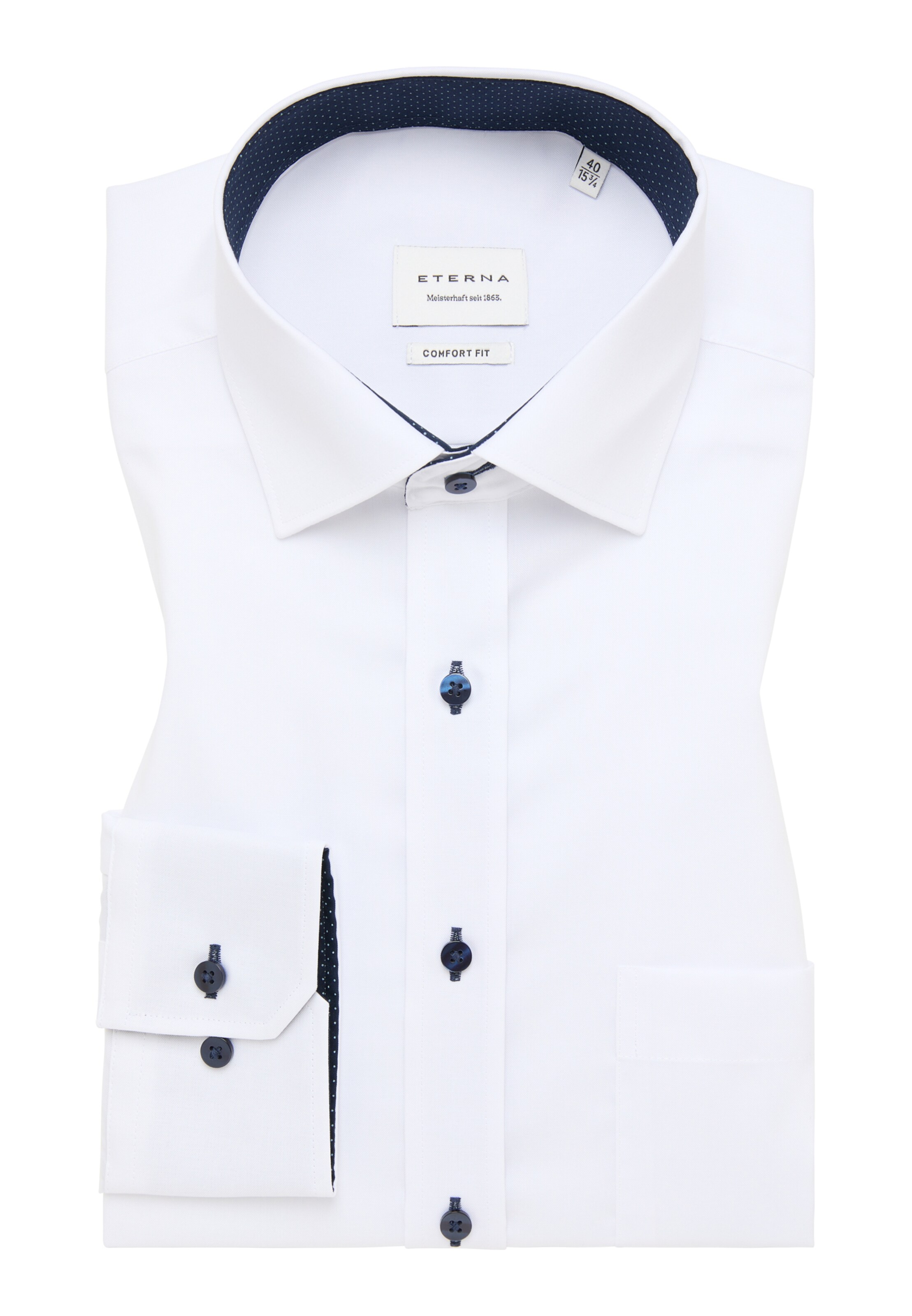 ETERNA Comfort fit Overhemd in Wit