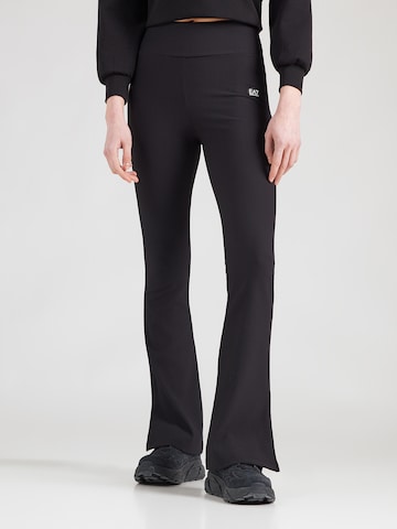 EA7 Emporio Armani Flared Leggings in Schwarz: Vorderseite