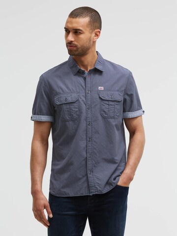 CAMP DAVID Regular fit Button Up Shirt in Blue: front