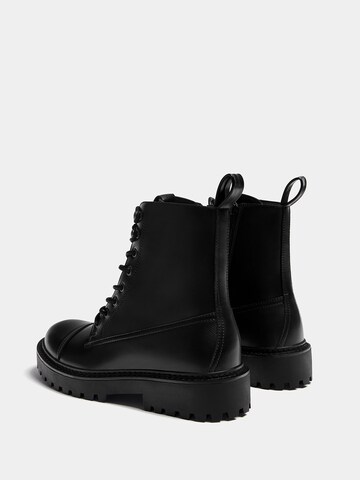 Pull&Bear Boots med snörning i svart