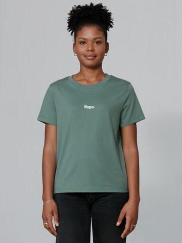 Watapparel Shirt 'Nope' in Green: front