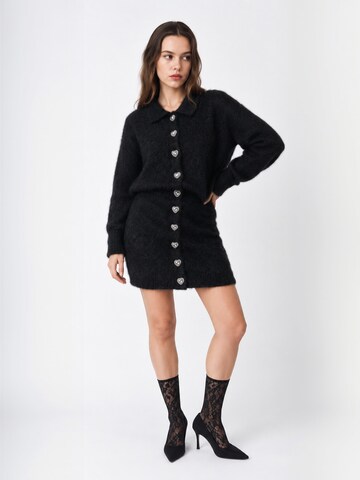 Crās Knit cardigan ' Elvirecras ' in Black: front