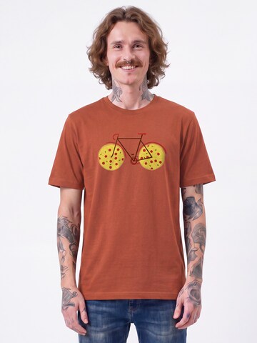 T-Shirt Watapparel en marron : devant