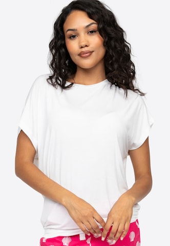 Cyberjammies - Camiseta para dormir 'Madelyn' en blanco: frente