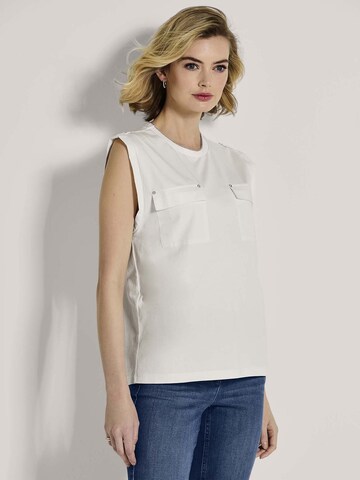 MADELEINE Top in Wit: voorkant