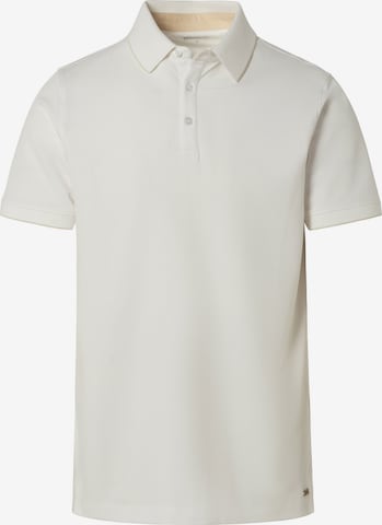 BENVENUTO Polo 'ALFREDO', Model ist 186 cm groß und trägt Größe M in Weiß: Vorderseite