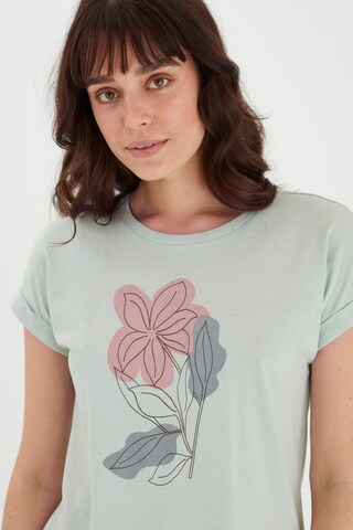Fransa Shirt mit floralem Print in Grün