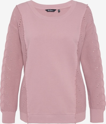 Sweat-shirt Ulla Popken en rose : devant