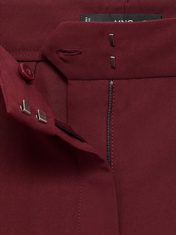 MANGO Wide leg Pressveckad byxa 'CARLOS' i röd