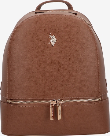 Sac à dos 'Jones City' U.S. POLO ASSN. en marron : devant