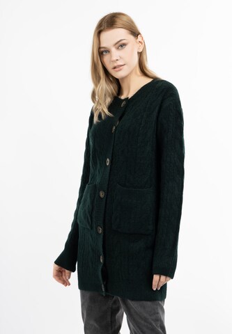 DreiMaster Vintage Knit Cardigan in Green: front