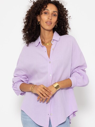 SASSYCLASSY Bluse 'kürzere Variante' in Lila